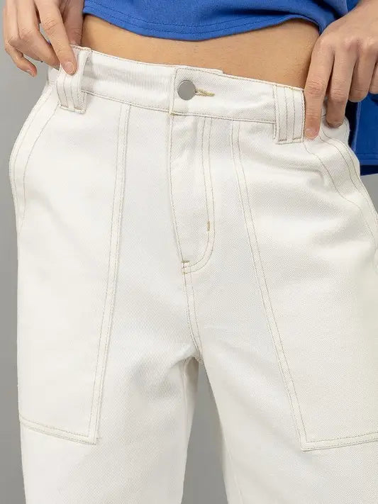 Sleepless In A Hotel Room Jeans - Ivory