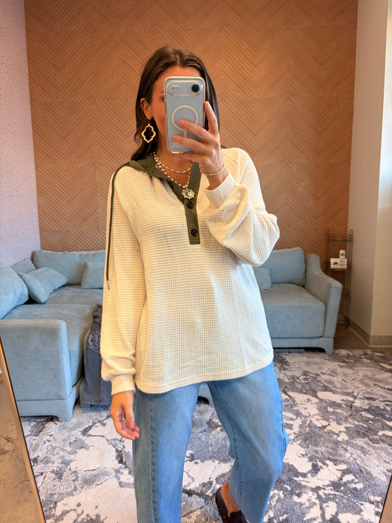 Snowbound Waffle Knit Top - White