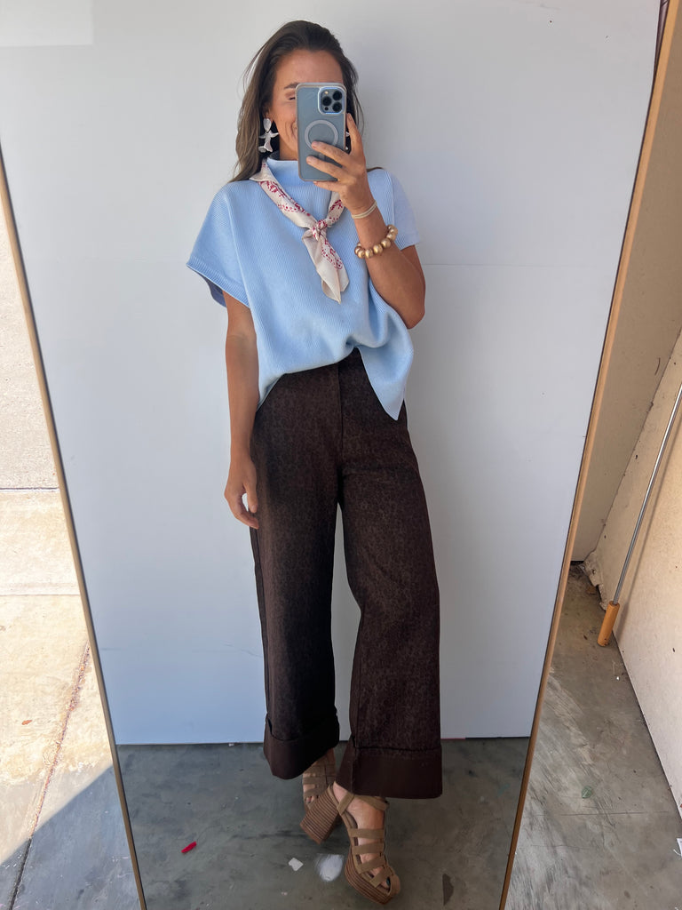 Cafe' Luxe Sweater - Sky Blue