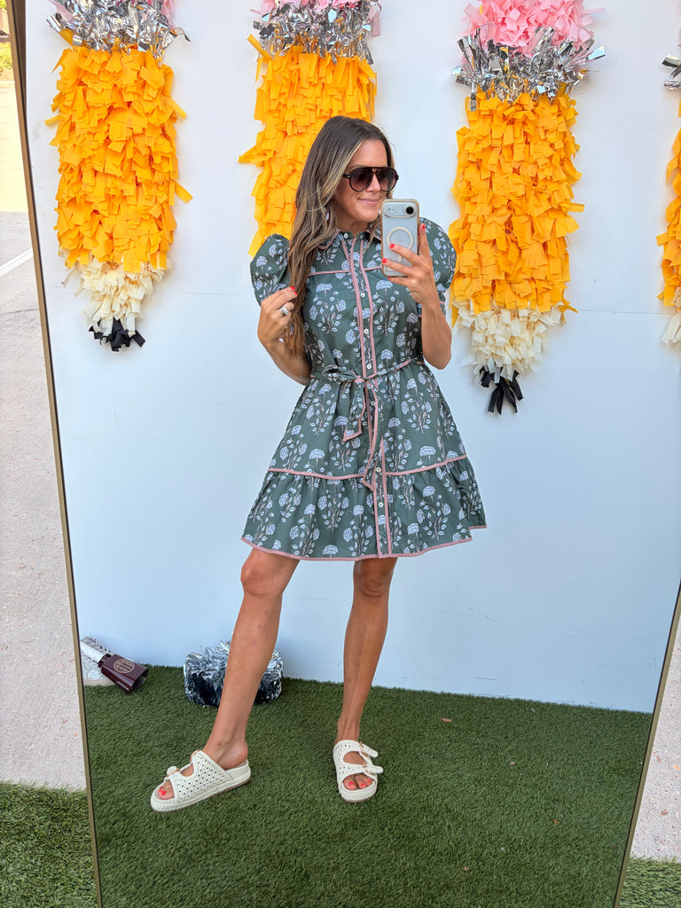 Can't Turn You Down Dress - Hunter Green