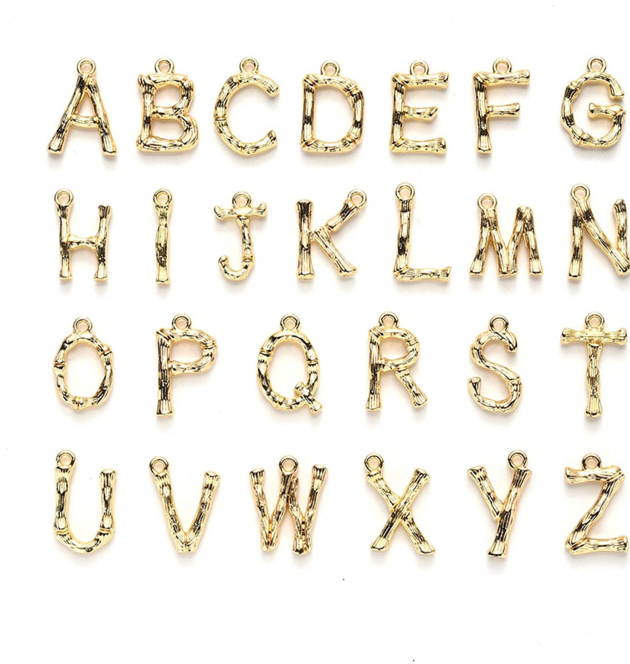 Bamboo Letter Charm