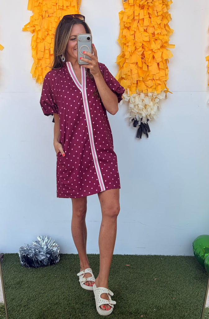 Remind Me Dress - Burgundy