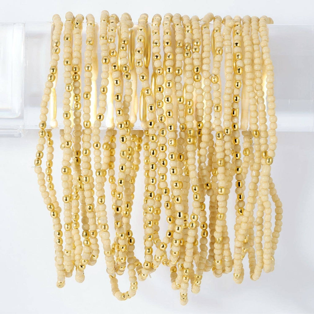 Stretch Seed Bead Solid Game Day Bracelets: Maroon