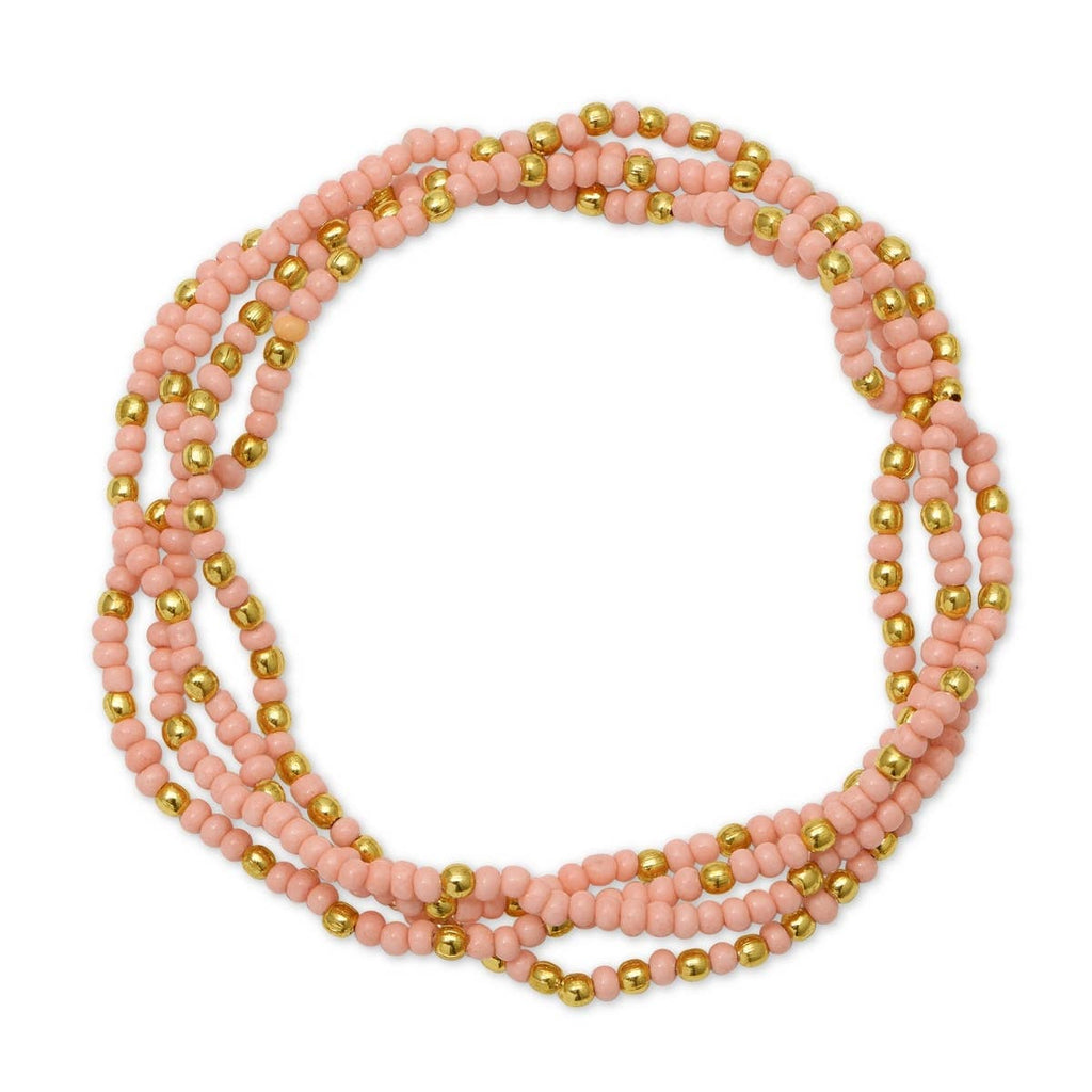 Solid Color 2mm Seed Bead Bracelets: Light Blue