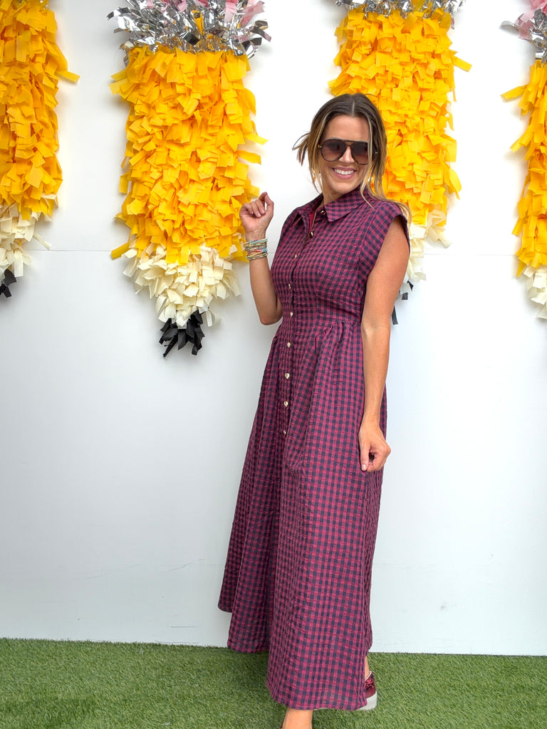 Cowgirls Dont Cry Dress - Burgundy