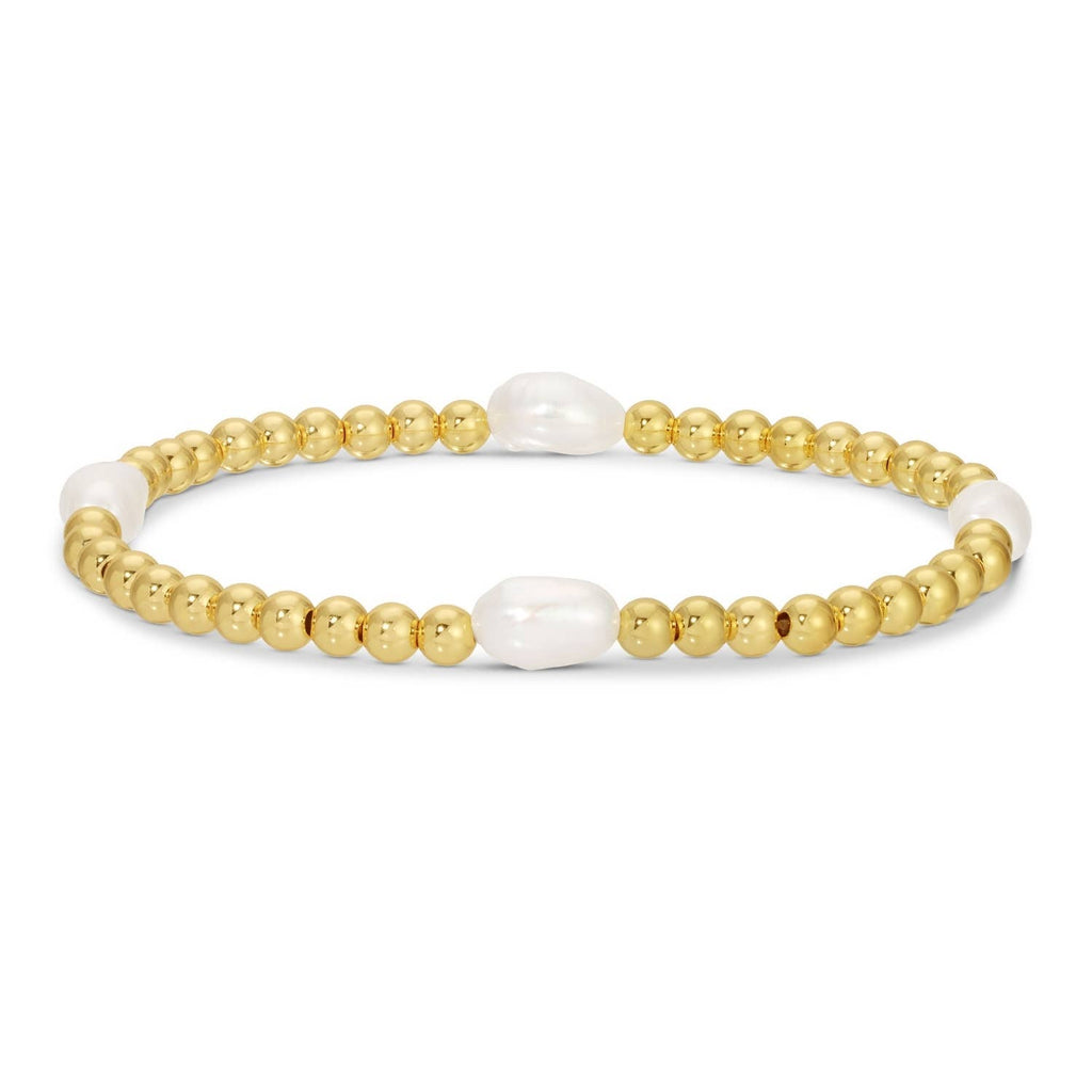 Claire 4mm Stretch Medium Pearl Bracelet