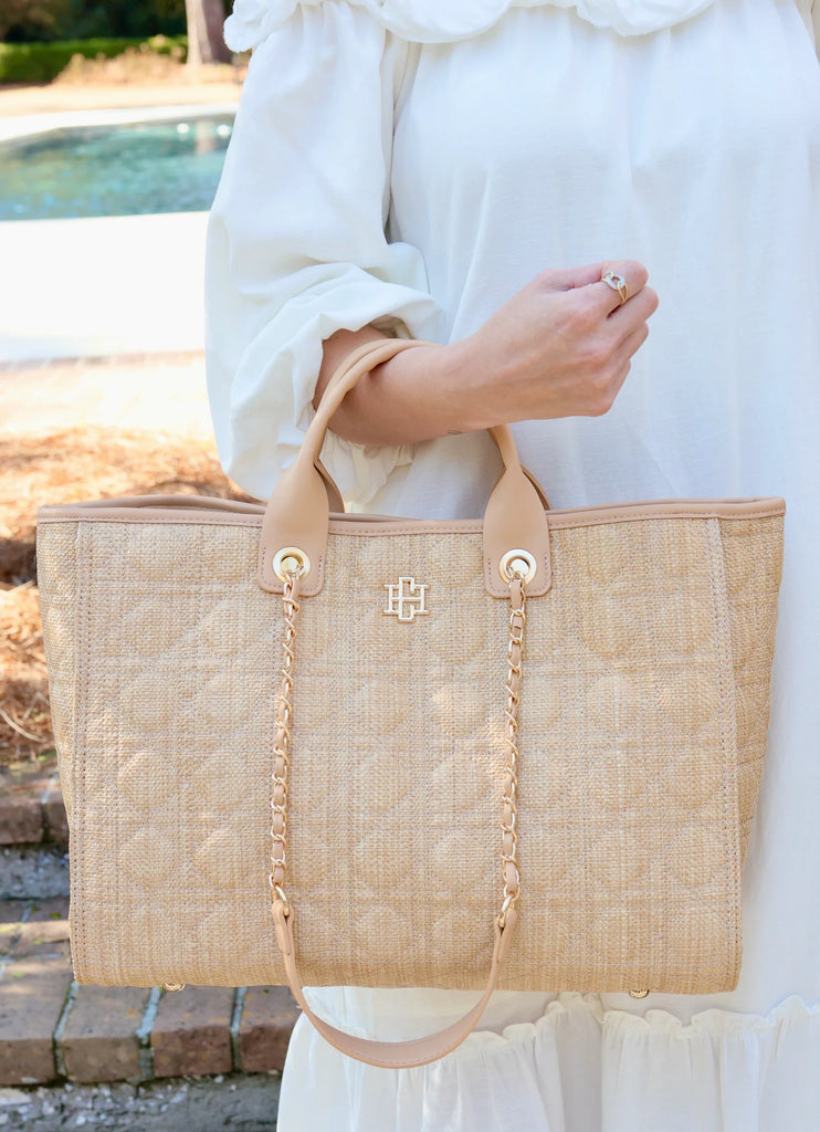 Melissa Tote - Natural Quilted