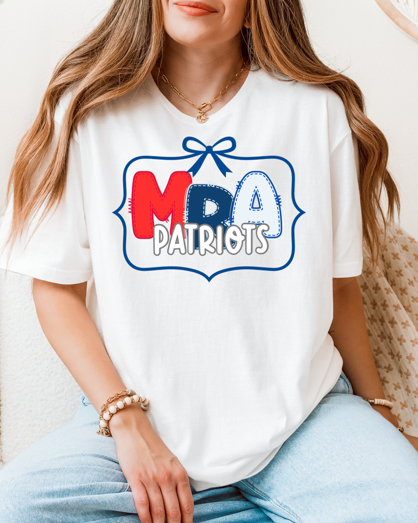 Bubble Letters w/bow School Spirit