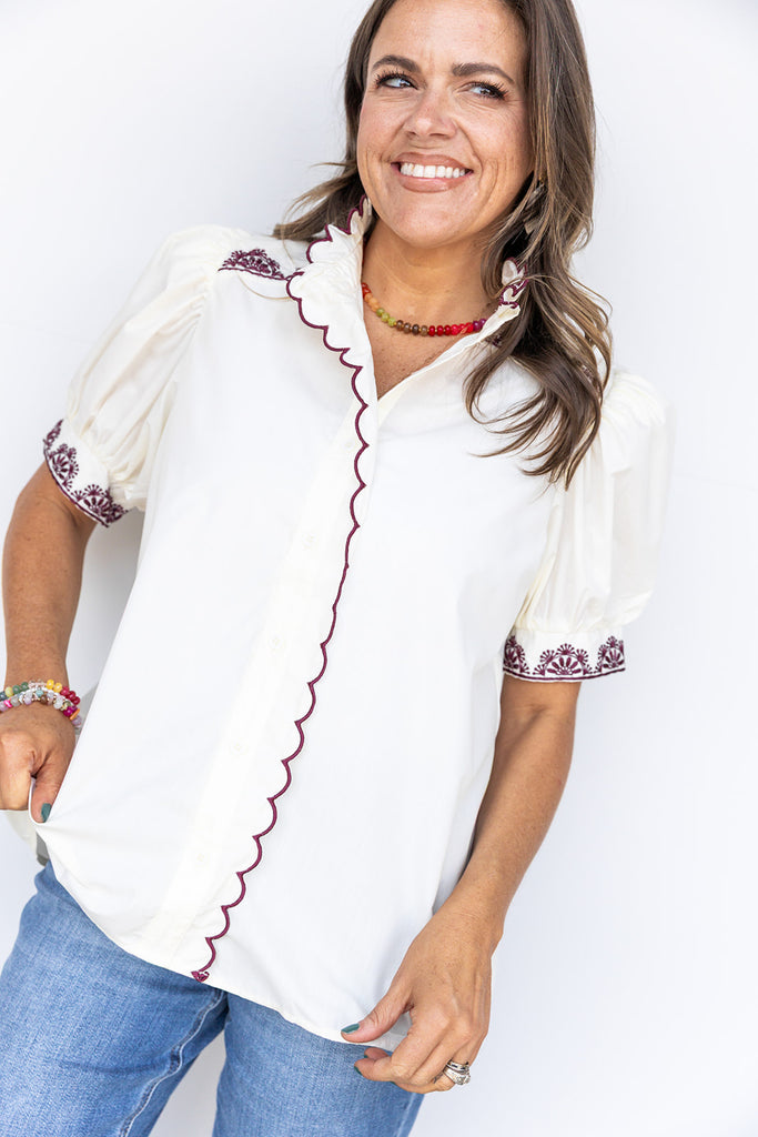 First Light Top - Maroon