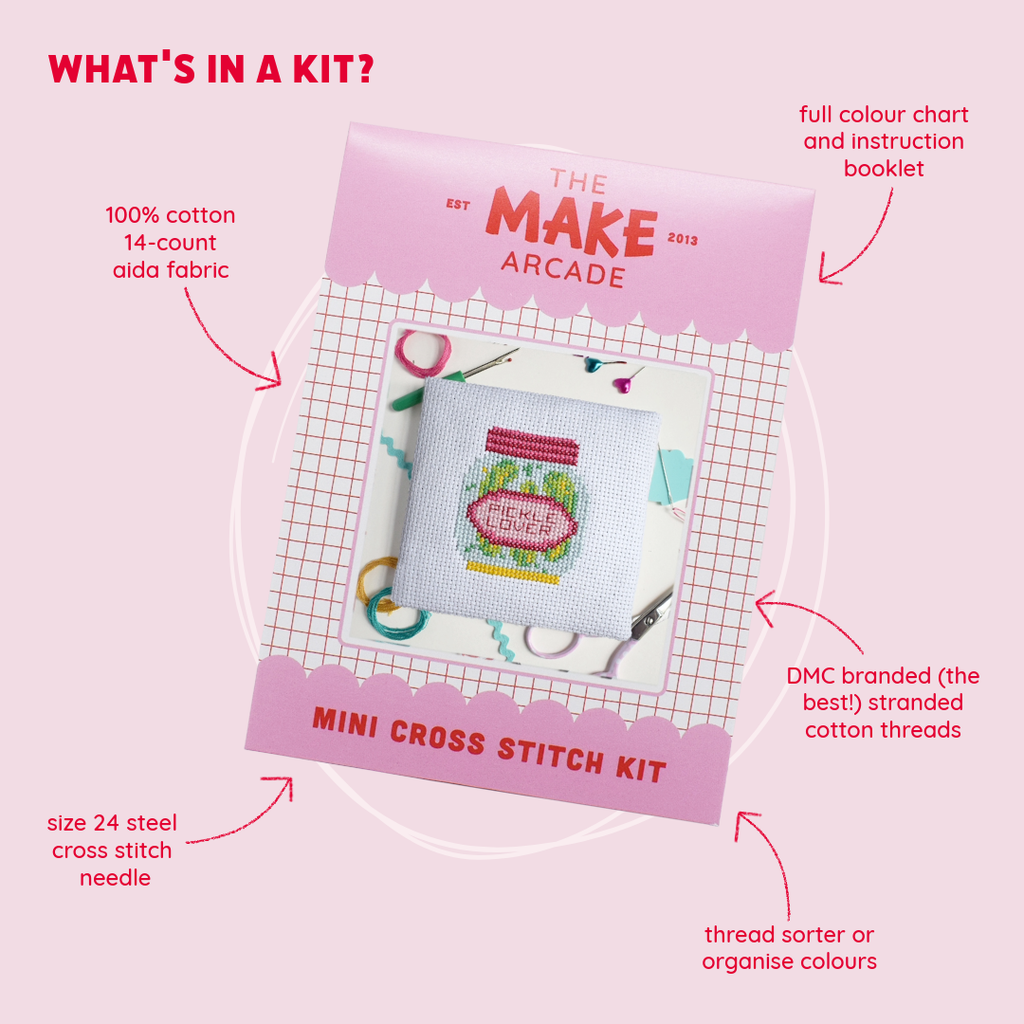 'Pickles' Mini Cross Stitch Kit