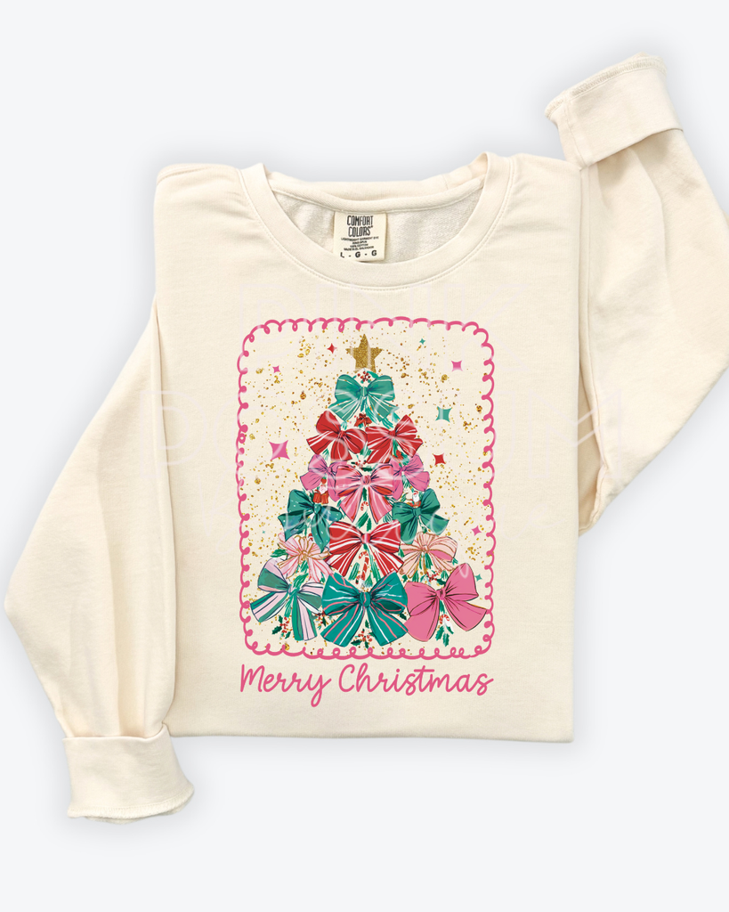 Tree of Bows Comfort Colors Tshirt - Long Sleeve