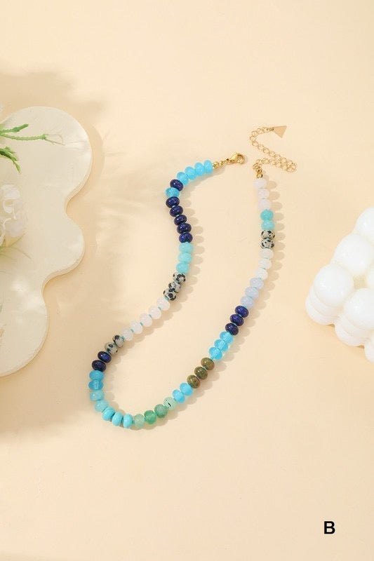 Rainbow Agate Beaded Necklace