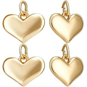 Flat heart charm