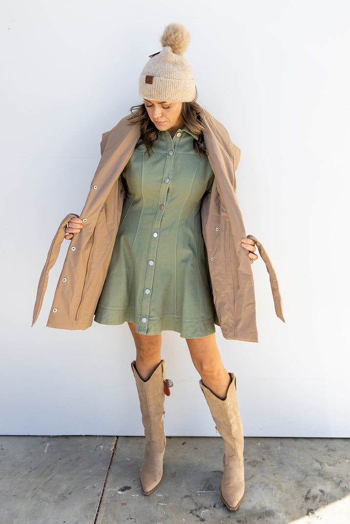 Stitchline Safari Dress - Olive