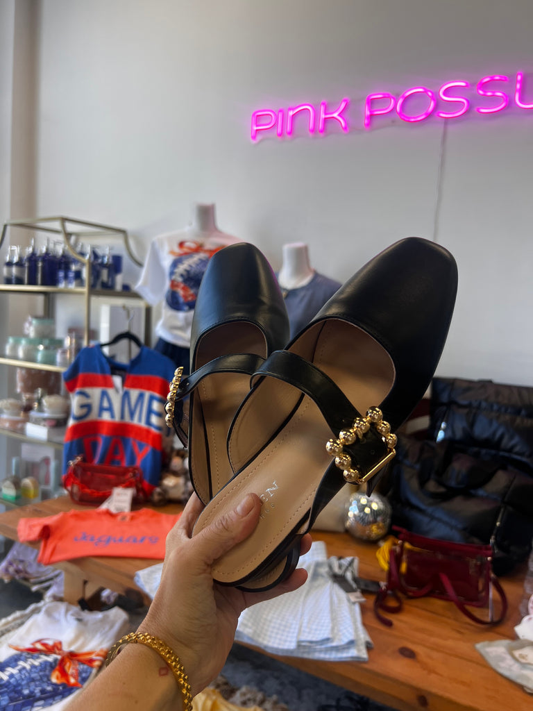 Mary Jane Mule - Black