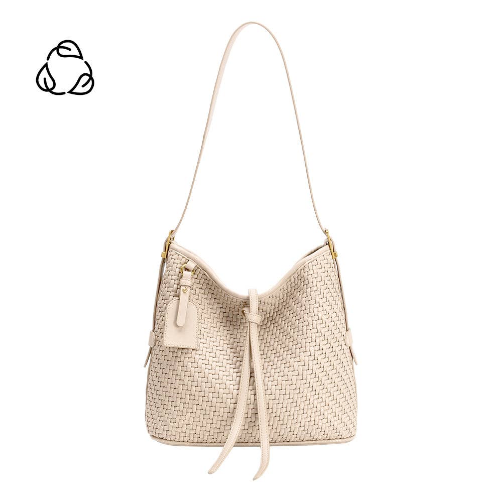 Thalia Recycled Vegan Leather Tote Bag - Bone