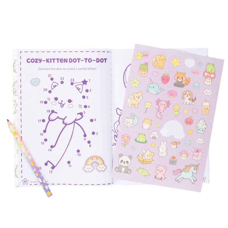 Kawaii Cuties: Coloring Book with Rainbow Pencil by Delaney Foerster: Paperback