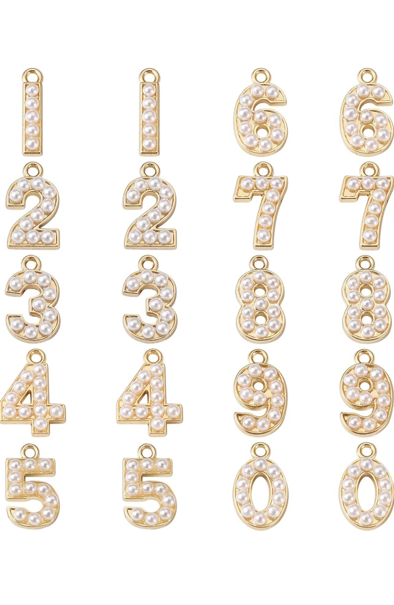 Pearl Letter Charms