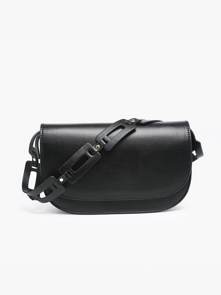 Tripoli Chain Link Shoulder Bag: Brown