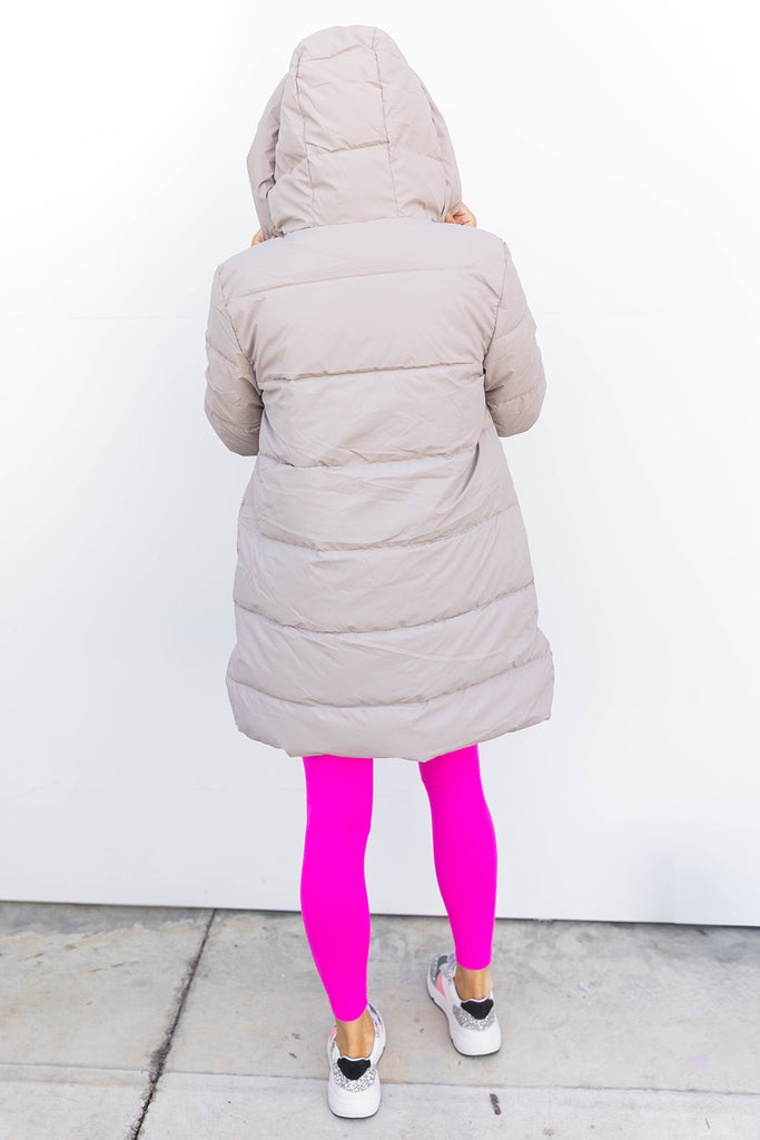*DOORBUSTER* Winter Wink Puffer Jacker - Taupe