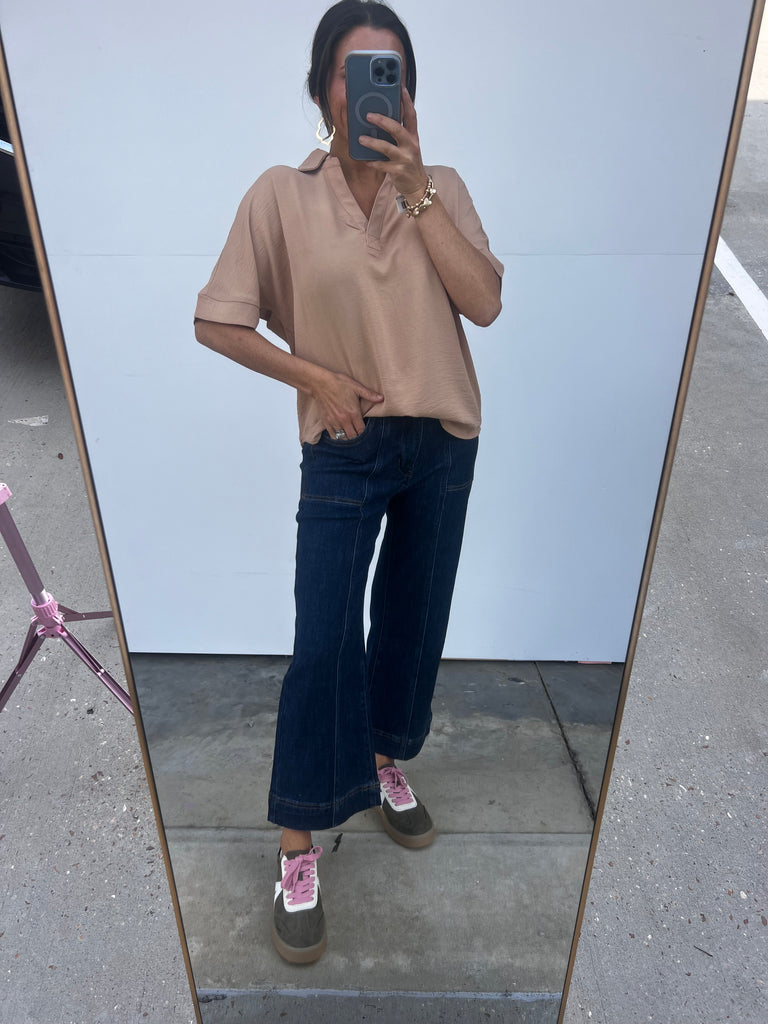 Daring Collared blouse - Dark Brush