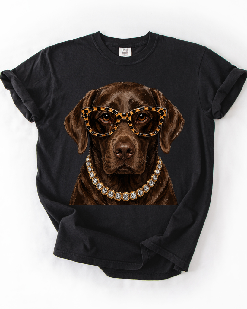 Fancy Dog - Chocolate Lab Tshirt