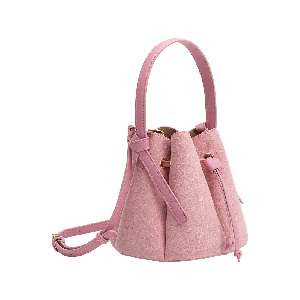 Laguna Mini Recycled Vegan Suede Top Handle Bag- Rose