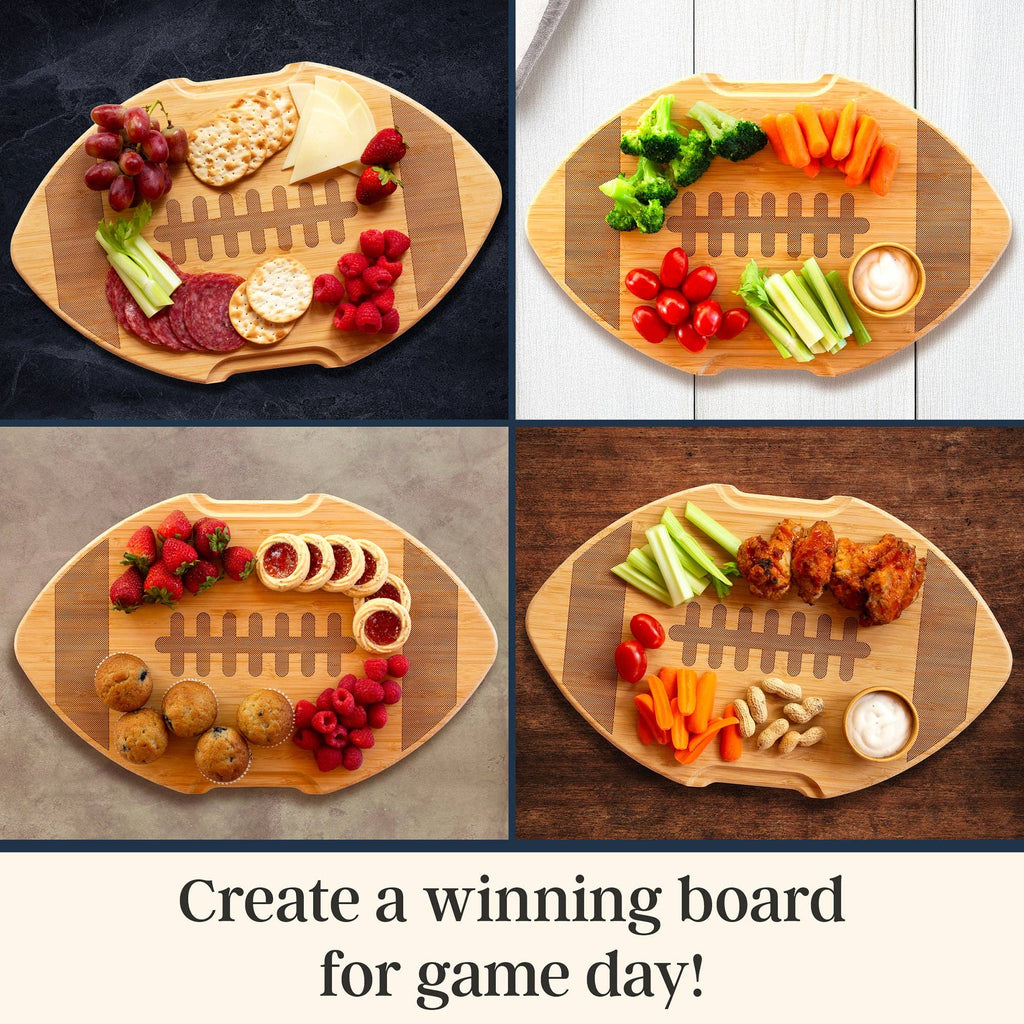 Flip, Serve & Store® Football Charcuterie Board with Lid