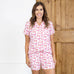 Sutton Bow Sleep Shorts   White/Pink   -Asst.: Large