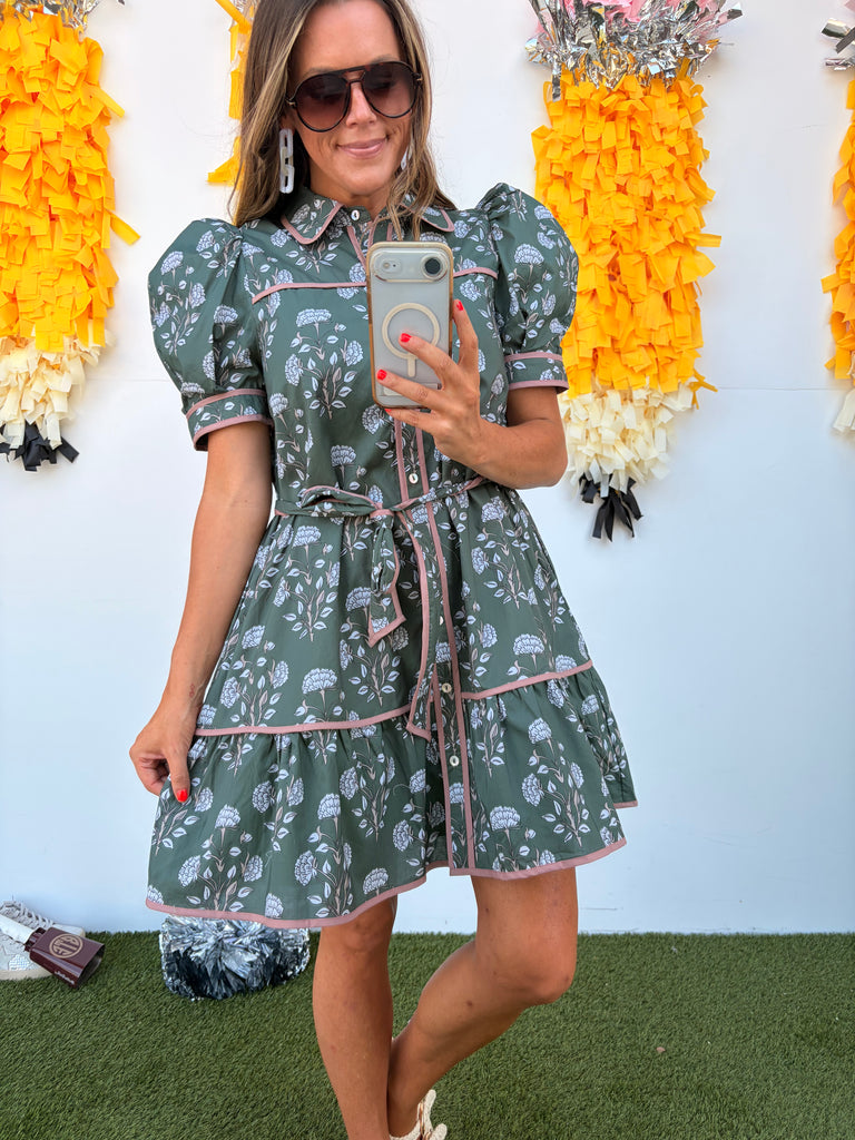 Can't Turn You Down Dress - Hunter Green