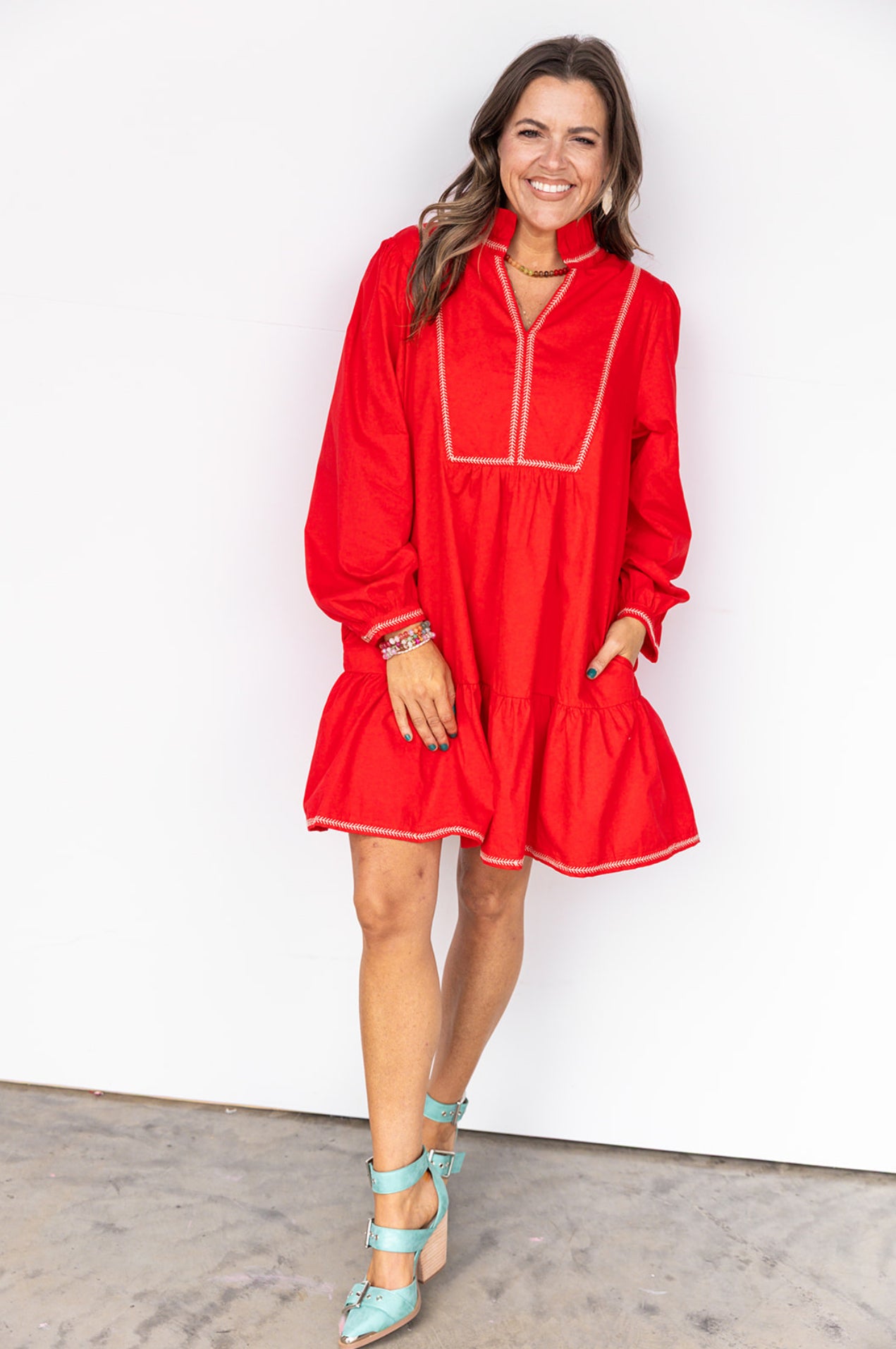 Carmen Dress - Red