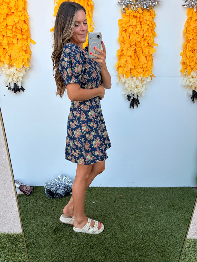 Follow Your Arrow Dress - Denim Multi