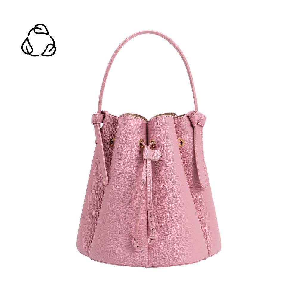Laguna Recycle Vegan Leather Top Handle Bag- Mauve