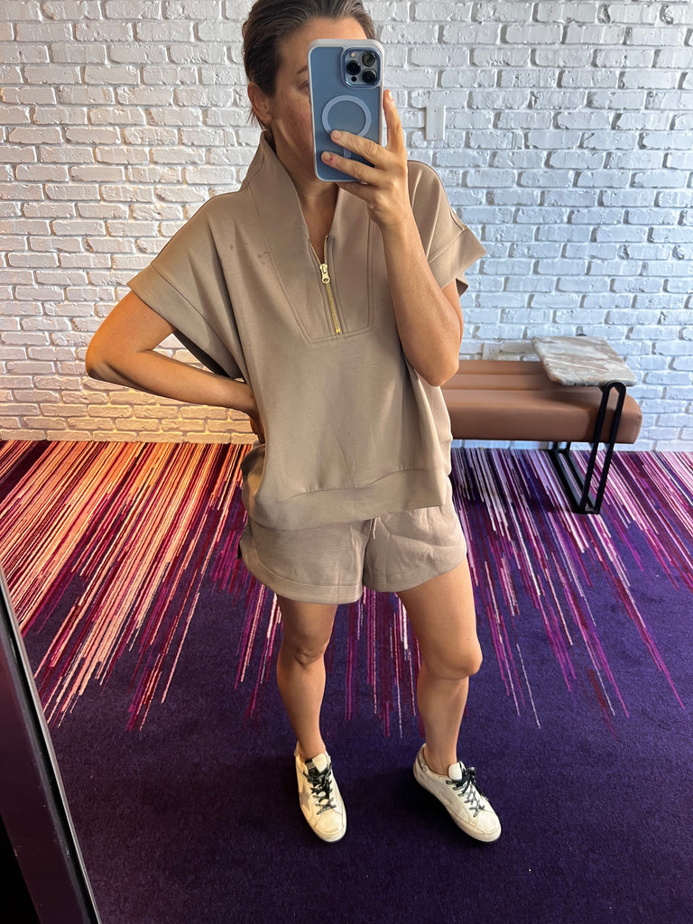 Fall Scuba Shorts - Mocha