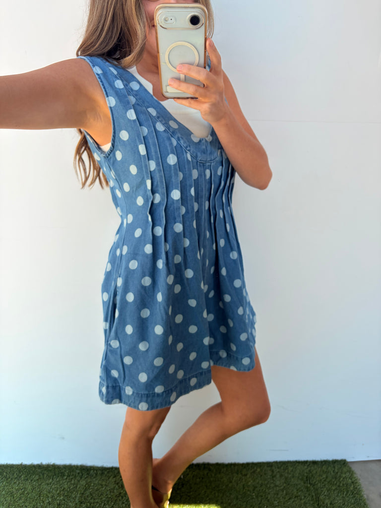 Gabby Romper - Light Denim