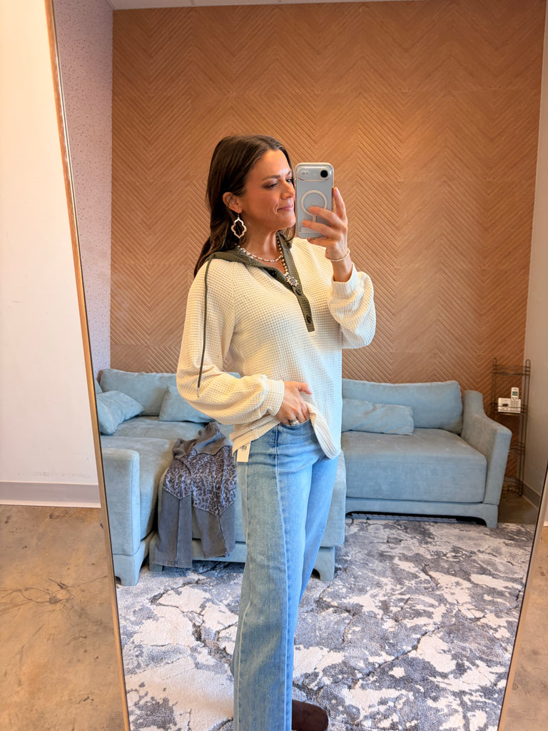 Snowbound Waffle Knit Top - White