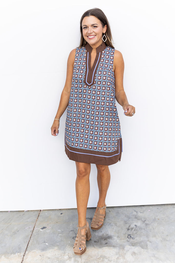 Autumn Mosiac Mini Dress