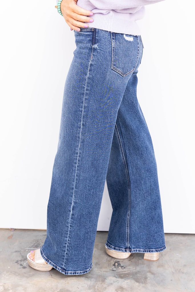 Nicest High Rise Wide Leg - Dark