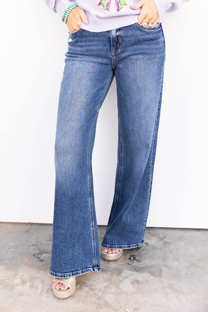 Nicest High Rise Wide Leg - Dark