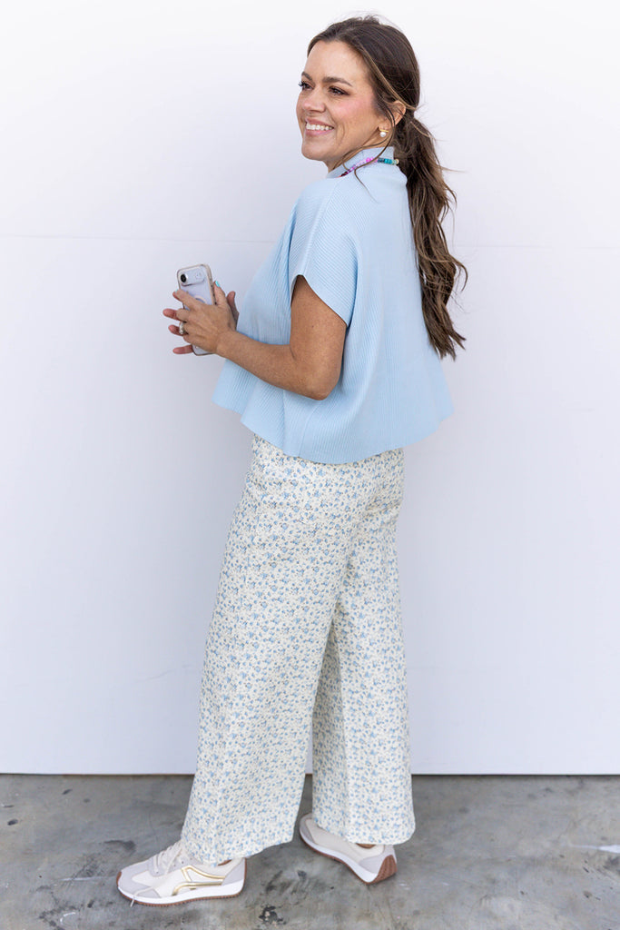 Blooming Into Spring Bottoms - Blue