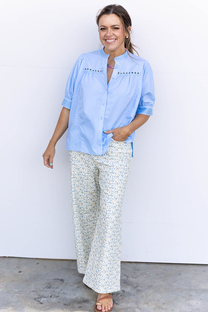 Whisper Blue Blouse