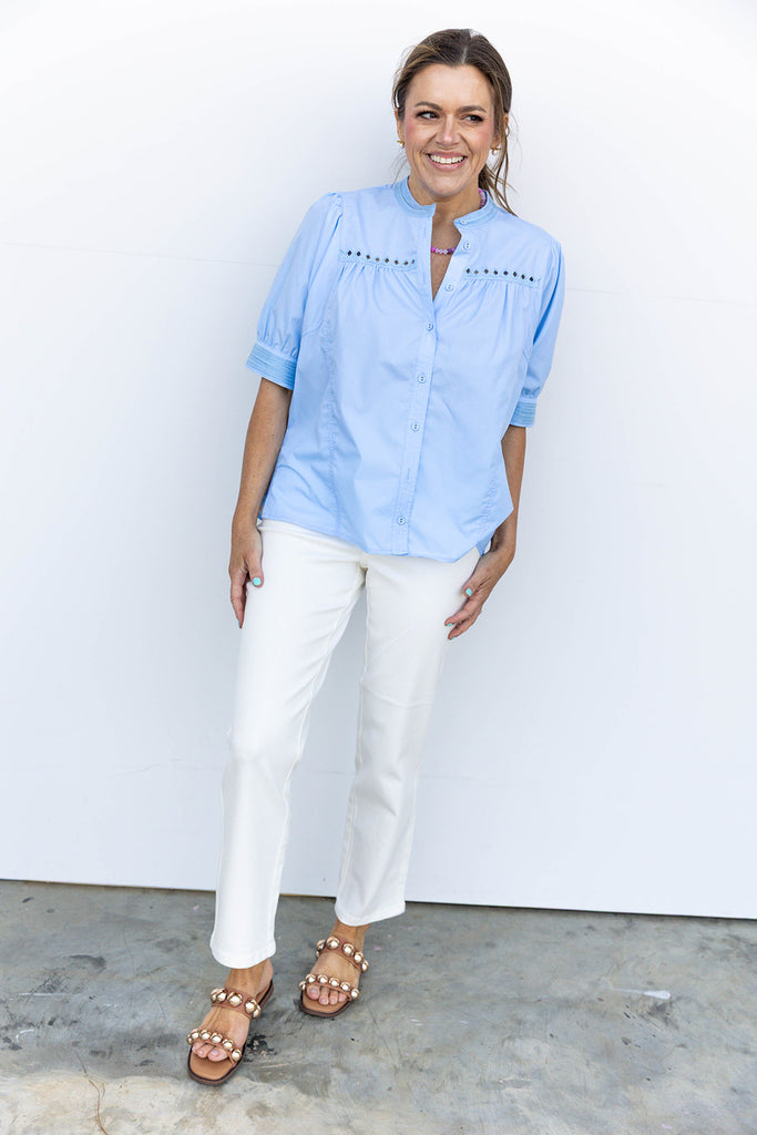 Whisper Blue Blouse
