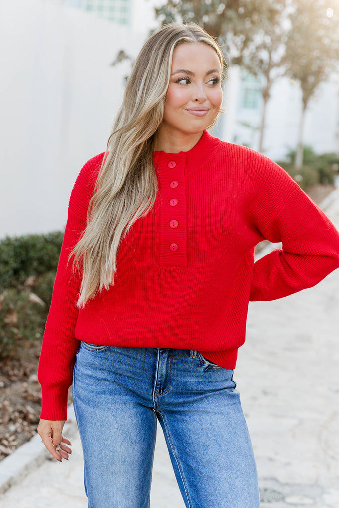 Silent Night Sweater - Red