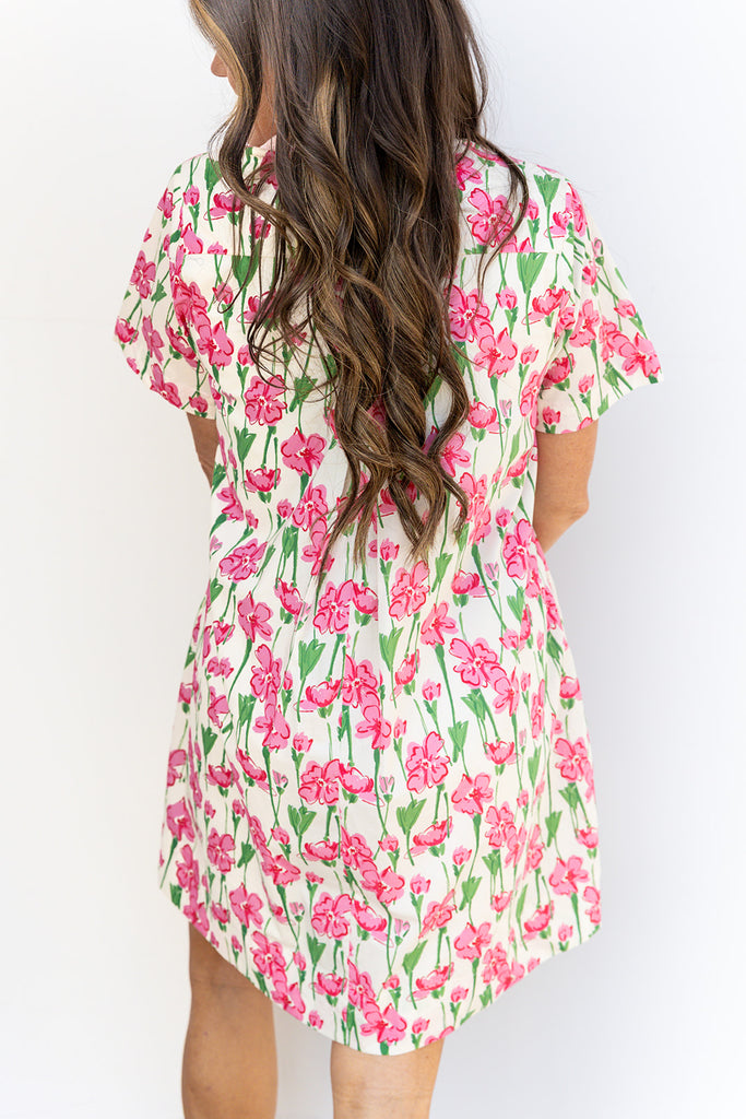 Every Rose Has It's Thorn Dress - Pink Multi