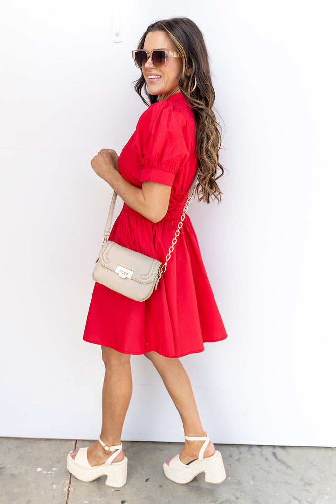 Red Roses Dress - Red