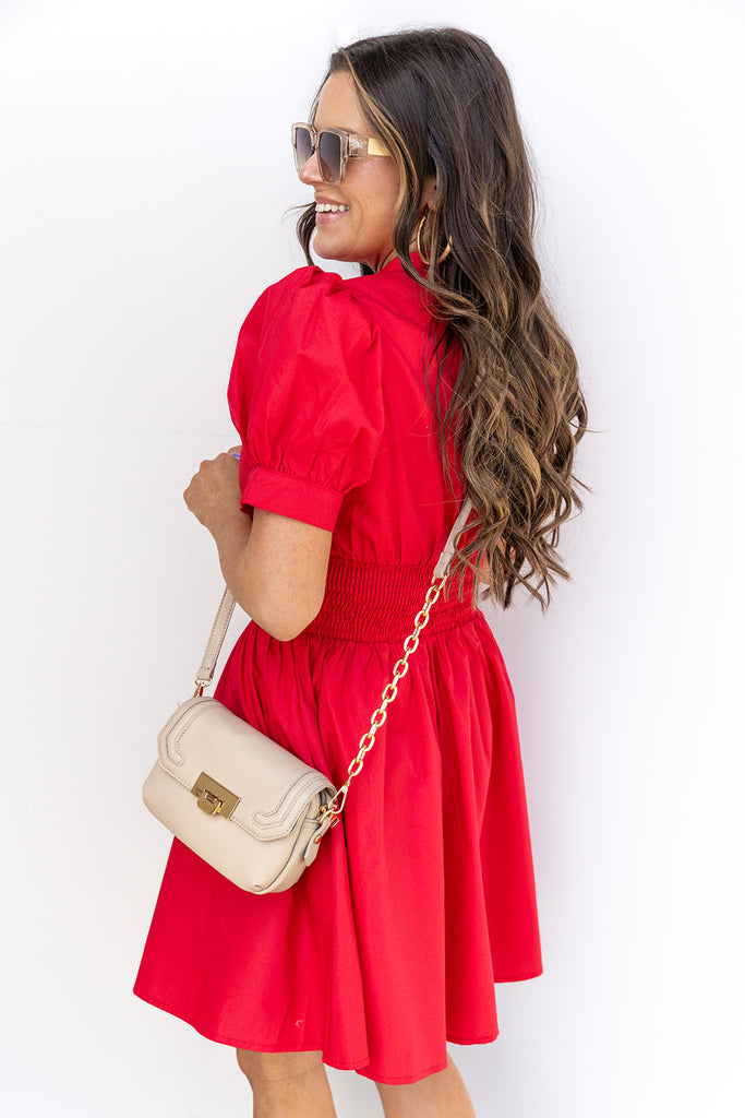 Red Roses Dress - Red