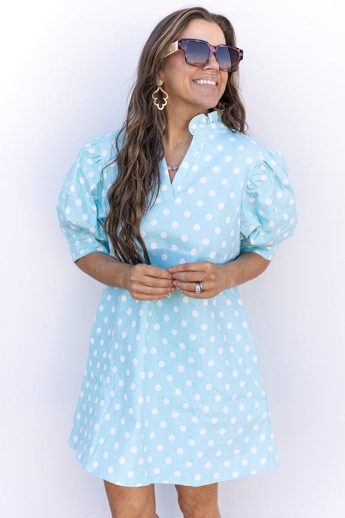 You Look Like You Love Me Dress - Sky Blue