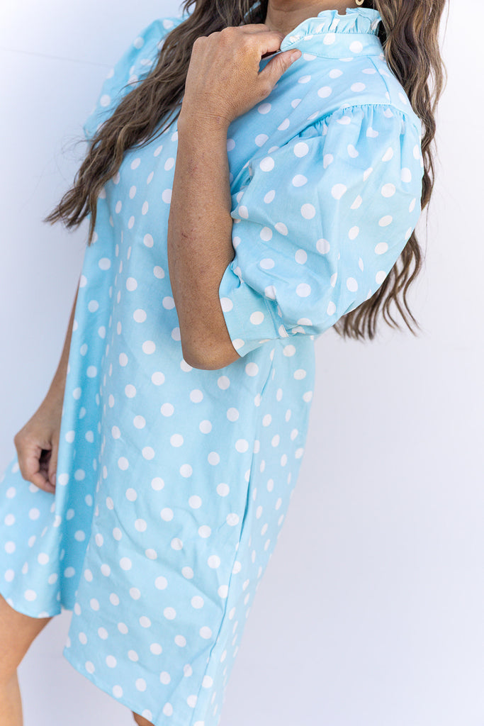 You Look Like You Love Me Dress - Sky Blue