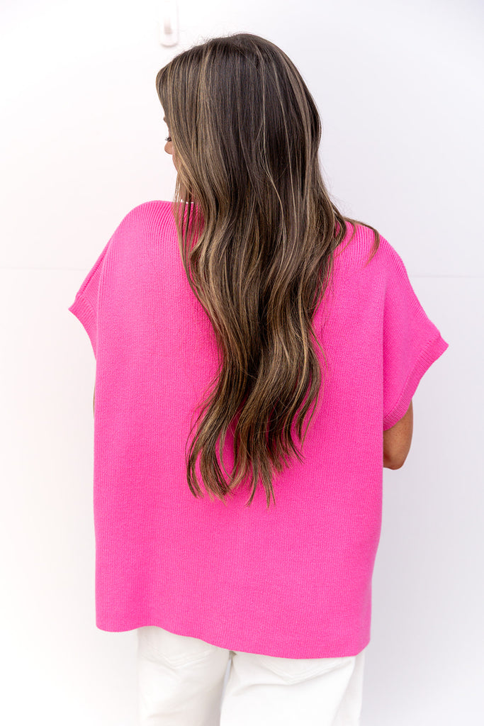 Cafe' Luxe Sweater - Bubblegum Pink