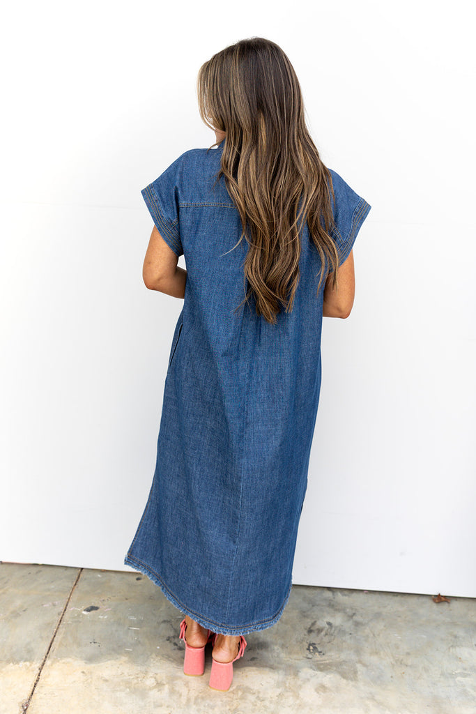Take Your Time Dress - Denim